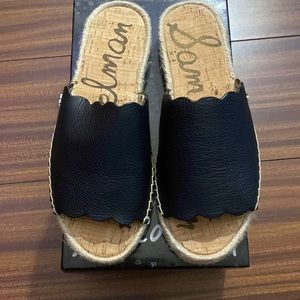 COPY - Sam Edelman Slide Sandals Andy Black Leather Womens 7 NWT